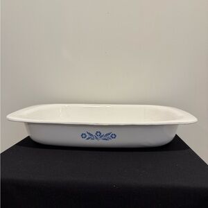 Corning Ware blue cornflower roaster P-21